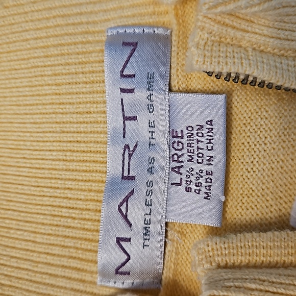 Martin | Men's 1/4 Zip Merino/Cotton Argyle Whisper Rock Golf Club Vest Sz L - Picture 10 of 10